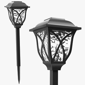 3D solar outdoor pathway lantern model