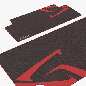 Eureka Ergonomic Full Desk Mouse Pad Black Red