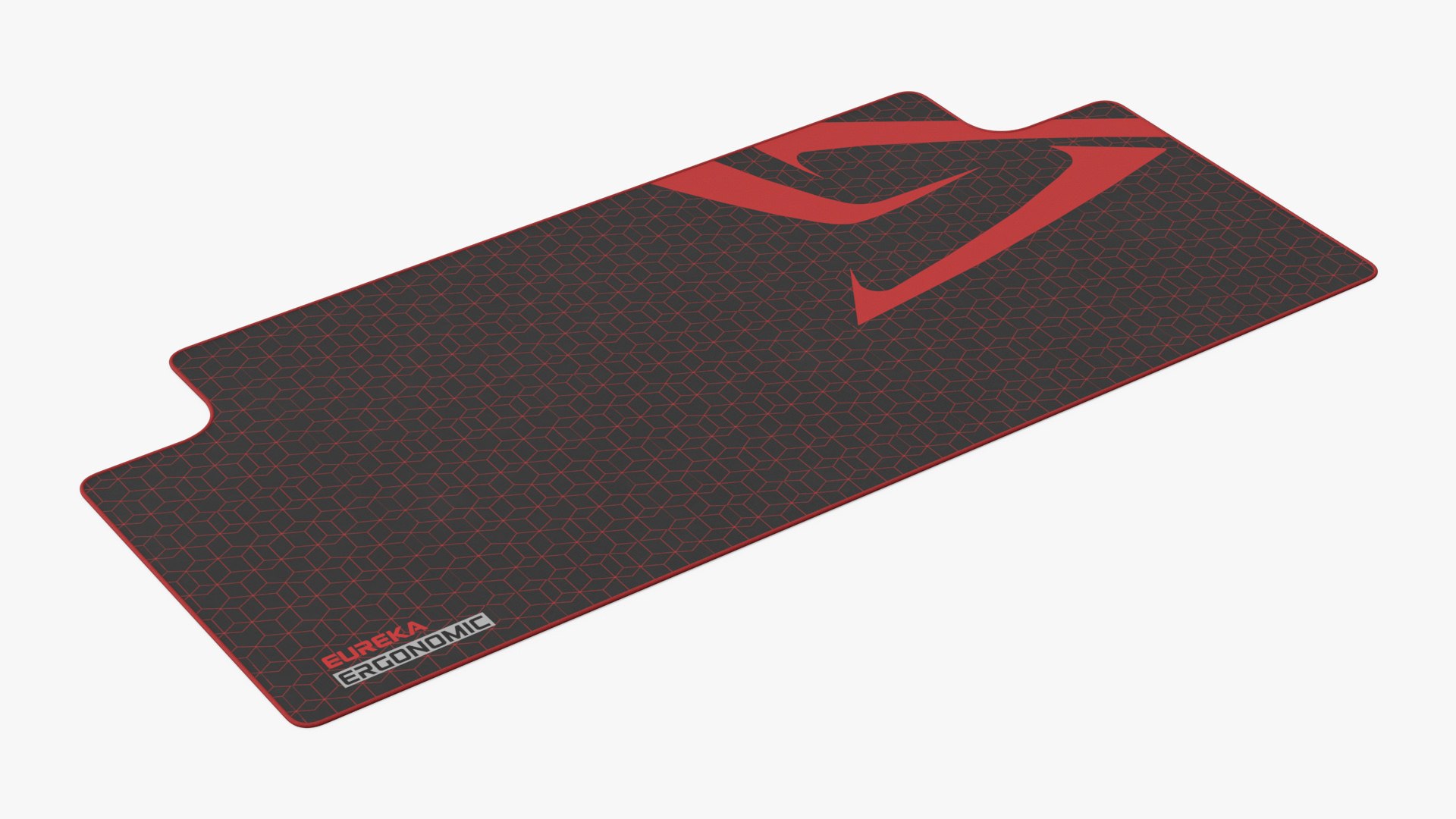 Eureka Ergonomic Full Desk Mouse Pad Black Red 3D model preview