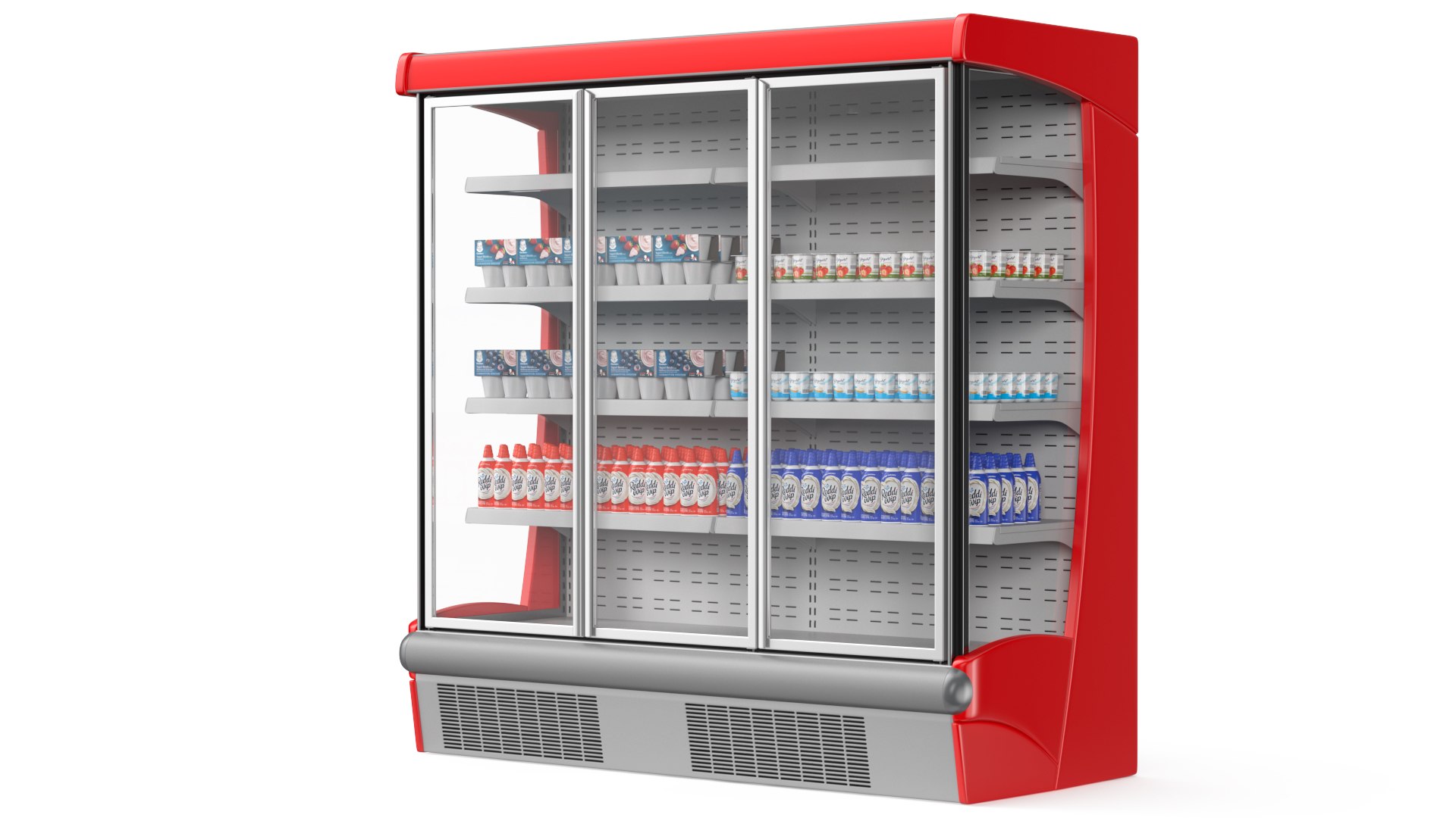 Multideck Display Showcase Chiller 3D model preview