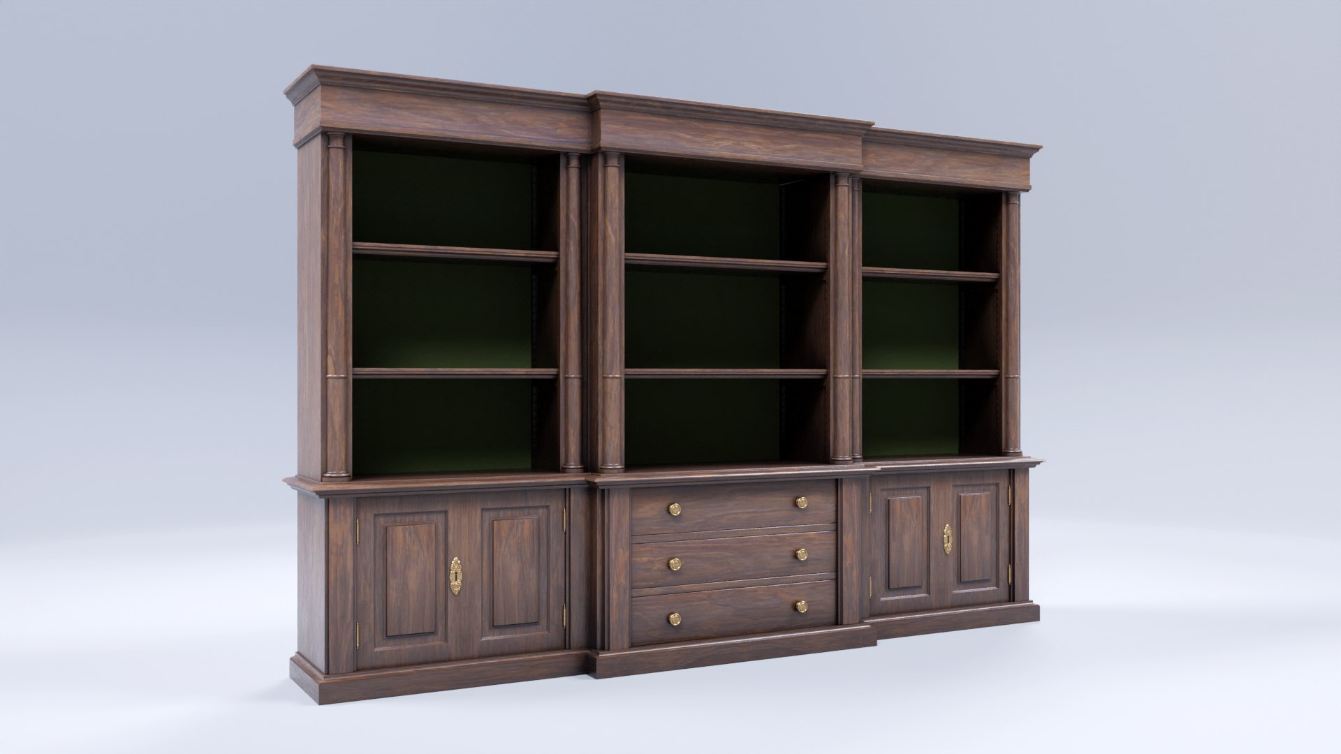 Classic Bookcase 3D Model - TurboSquid 2086279