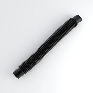 Hog Oval Corrugated Hose 01 Black 3D