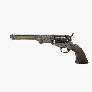 revolver-navy-colt-1851-silver
