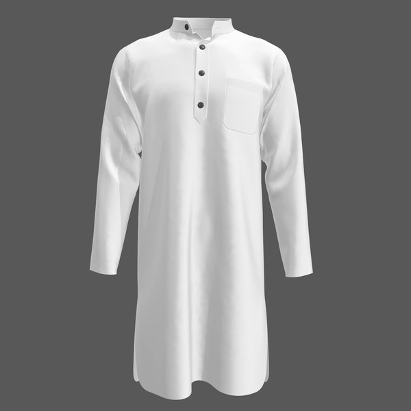 3D men kurta qamees