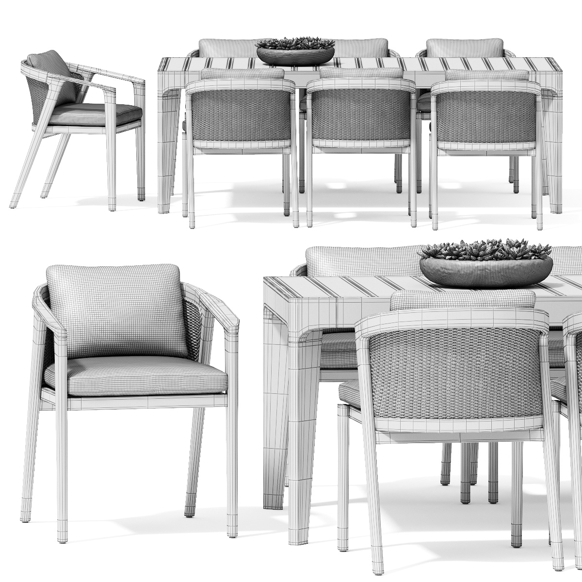 Outdoor furniture malta teak 3D TurboSquid 1662134