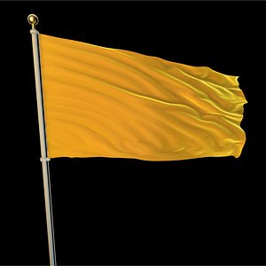 Realistic Animated Flag - Put your own texture 3D model
