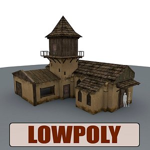 medieval house buildings 3d model