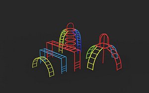 Playground Monkey Bars 3D model