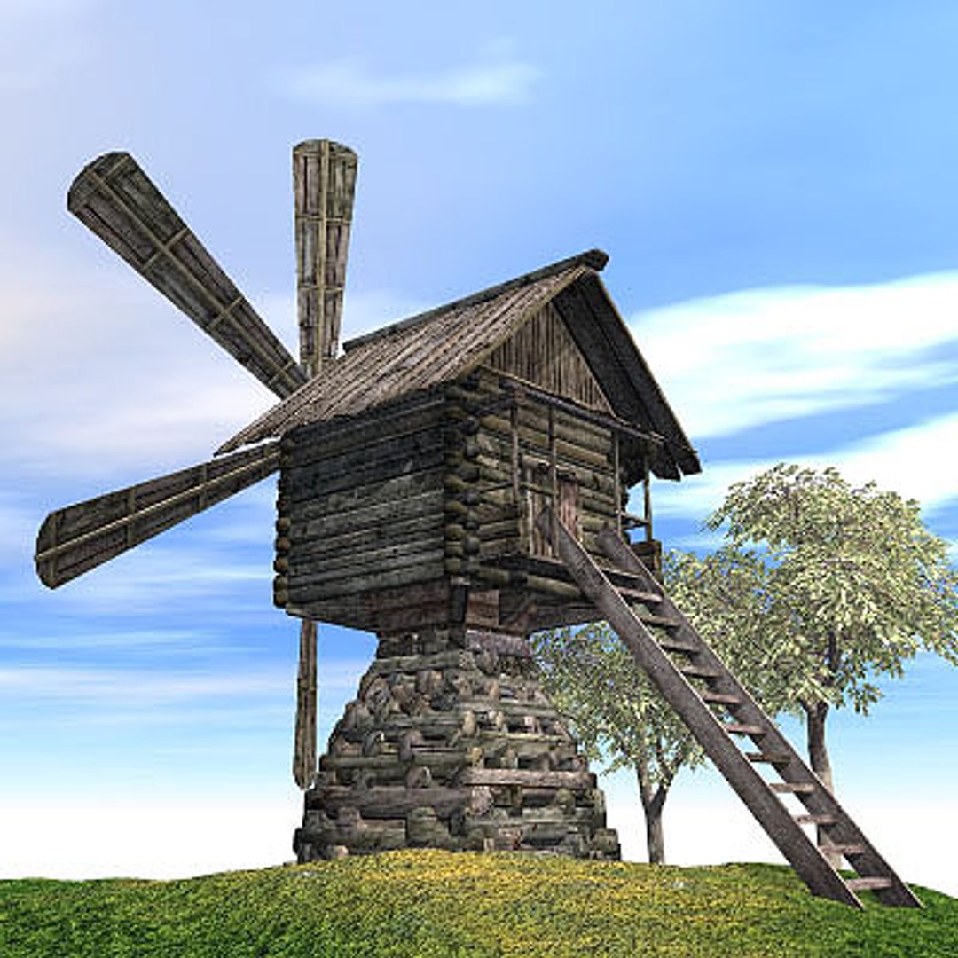 Old Windmill 3d Model