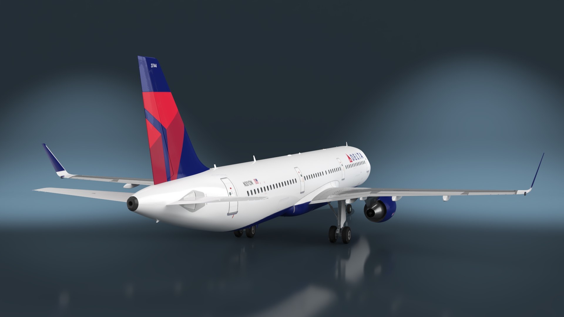 3D Delta Air Lines Airbus A321 With Cabin And Cockpit - TurboSquid 2381252