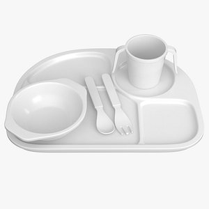 Children Dishes 03v PBR 3D