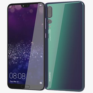 realistic huawei p20 pro 3D model