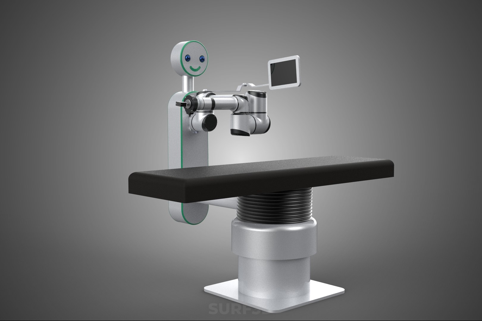 FUTURISTIC MEDICAL ROBOT ROBOTIC ARM OPERATING SURGERY TABLE BED 3D model https://p.turbosquid.com/ts-thumb/7y/dcm0BP/tc/19_1629_futuristicmedicalrobotroboticarmoperatingsurgerytablebed/jpg/1780407223/1920x1080/fit_q87/e5374e5da1b5685097ff57fd1ff7117821ffe358/19_1629_futuristicmedicalrobotroboticarmoperatingsurgerytablebed.jpg