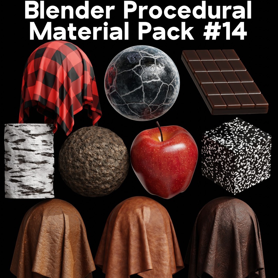 3d Blender Procedural Material Pack 14 Model Turbosquid 2064253