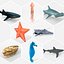 16 Marine Animals Pack - Animal Collection