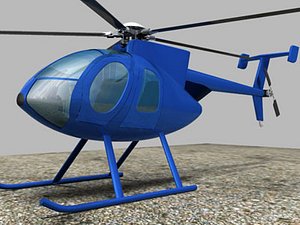 helicopter md500e 3d model