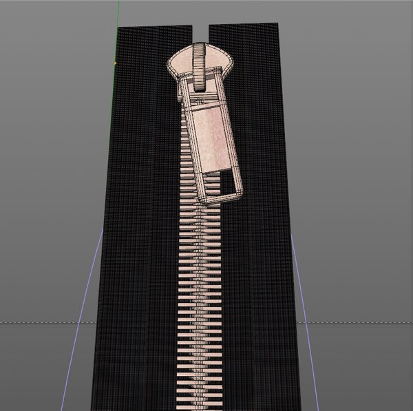 maya zipper modeled curve