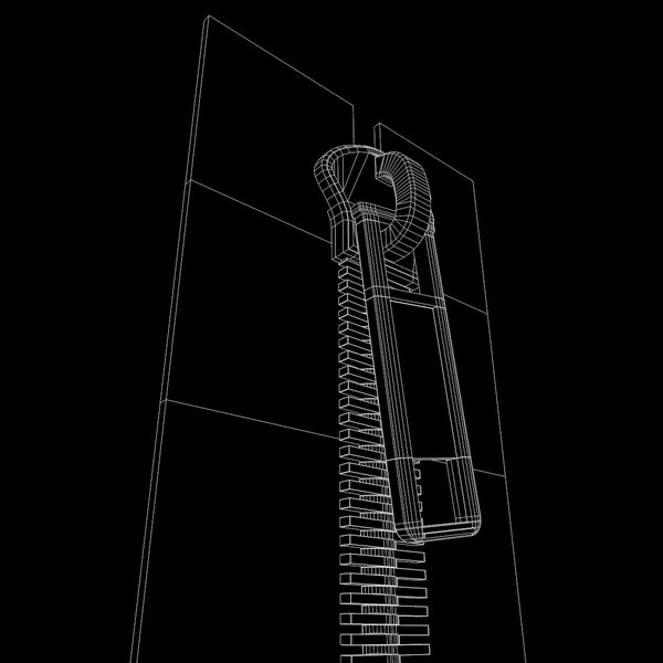 maya zipper modeled curve