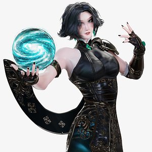 Female - Mage RPG Game Character - Nexa 3D model