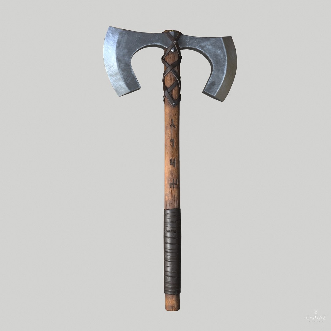 3D Viking Double Axe Modeled Model - TurboSquid 1563358