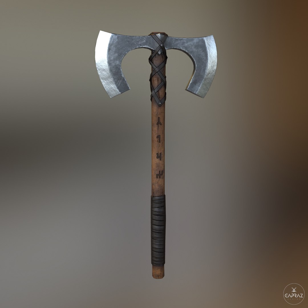 3D Viking Double Axe Modeled Model - TurboSquid 1563358