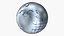 Metallic Relief Globe with Grid Overlay Silver 3D model