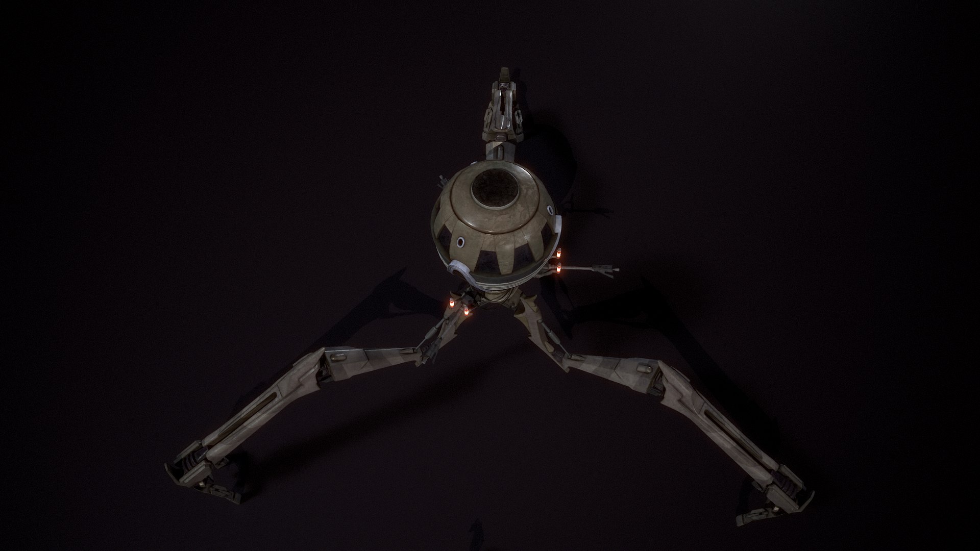 3D model combat tri droid https://p.turbosquid.com/ts-thumb/7y/kfcZQM/BY/tbrender_viewport_009/png/1755886839/1920x1080/fit_q87/e8b6898068c21e67327f0e21f68bb5c7ccfbe7ca/tbrender_viewport_009.jpg