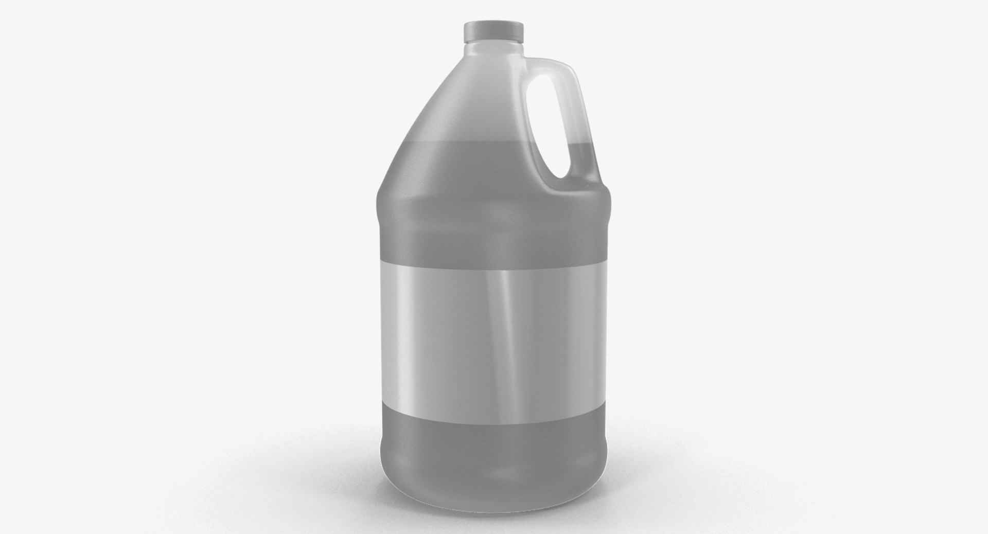 Plastic Jug With Lid Gallon 3D model preview
