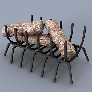 fireplace grate 3d 3ds