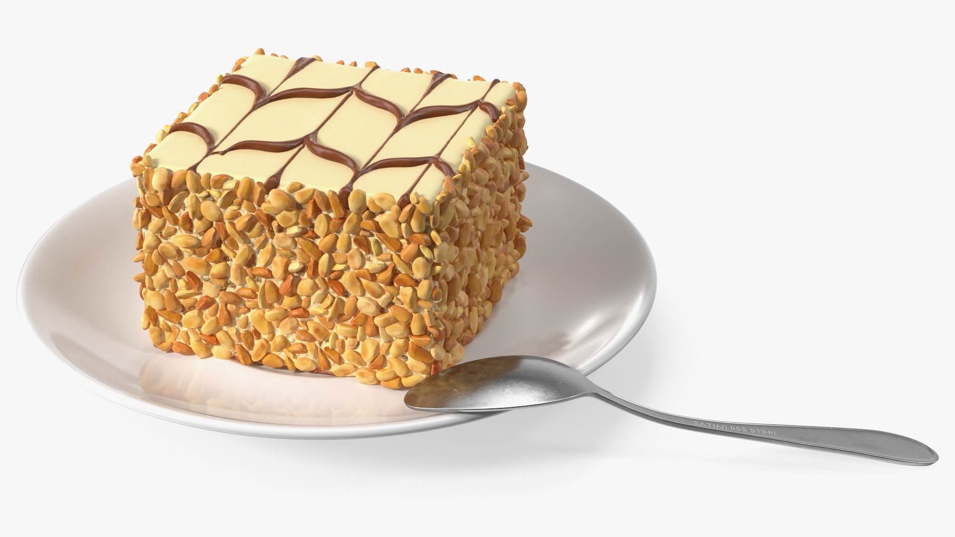 Mono Latte Cake Plate 3D model preview
