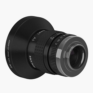 Kodak Camera Lenses With Hood 3D Model
