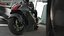 Suzuki Hayabusa Sportmotorrad mit Vollverkleidung und roter Zierleiste, schwarz vereinfacht