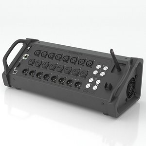 Allen Heath CQ-20B Ultra-Compact 20in  8out Digital Mixer with Wi-Fi Black 3D model