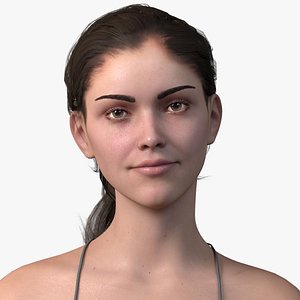 3D Female Base with outfit Rig model