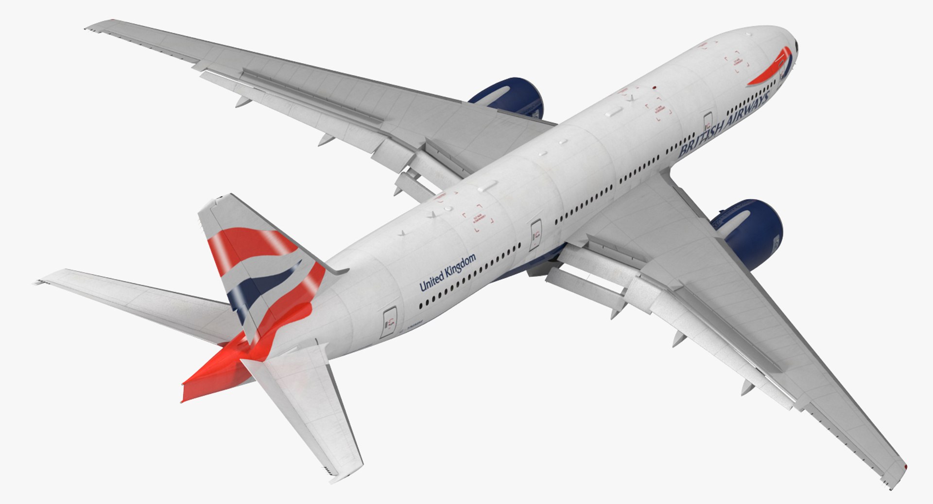 Boeing 777-200 British Airways 3d Model