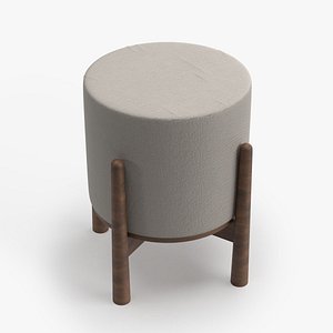 Ottoman with wooden support