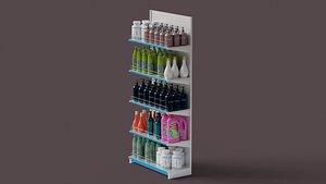 3D Supermarket Shelves