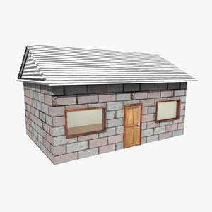 soweto tiny house brick c4d