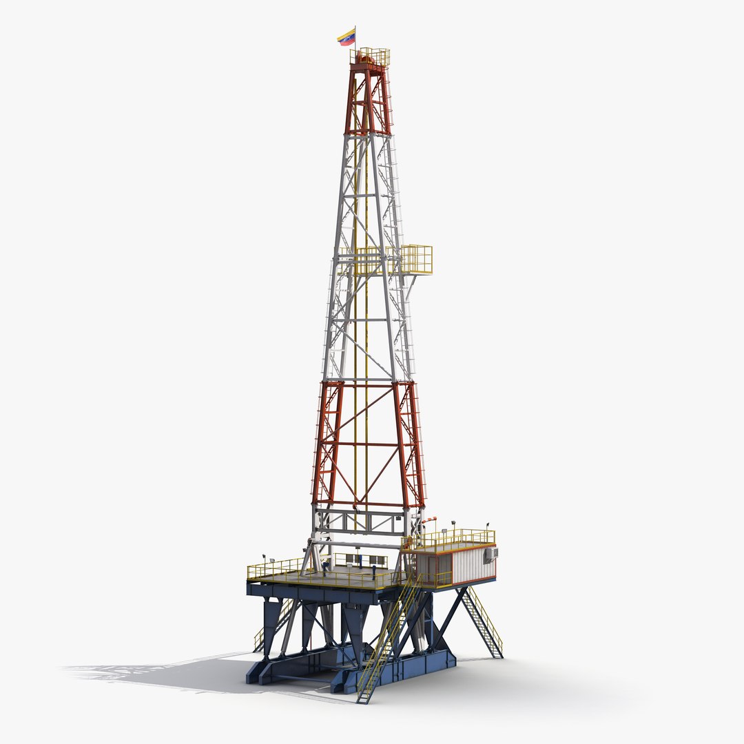Fracking Gas Platform 2 3D model preview