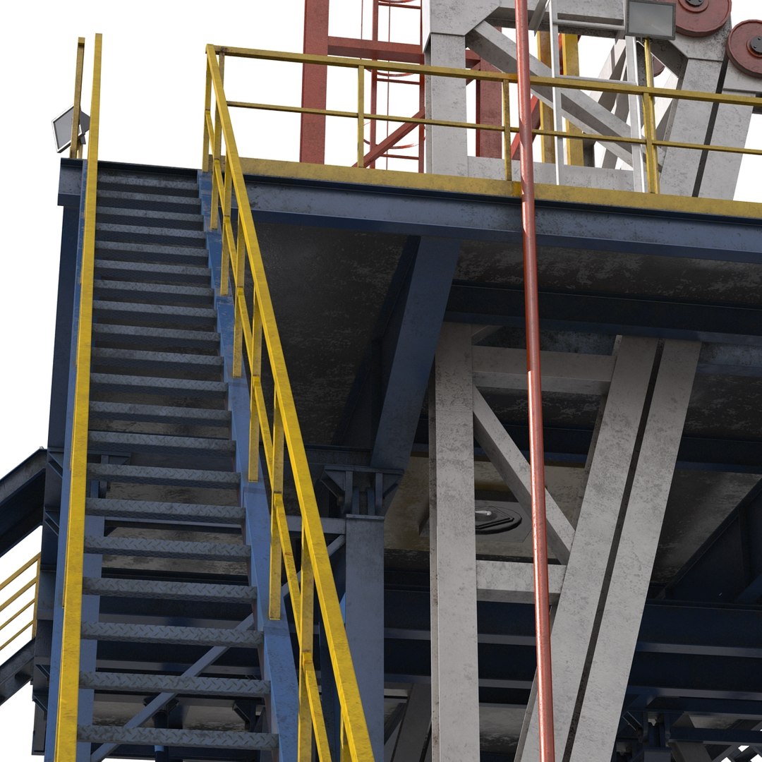 Fracking Gas Platform 2 3d Max