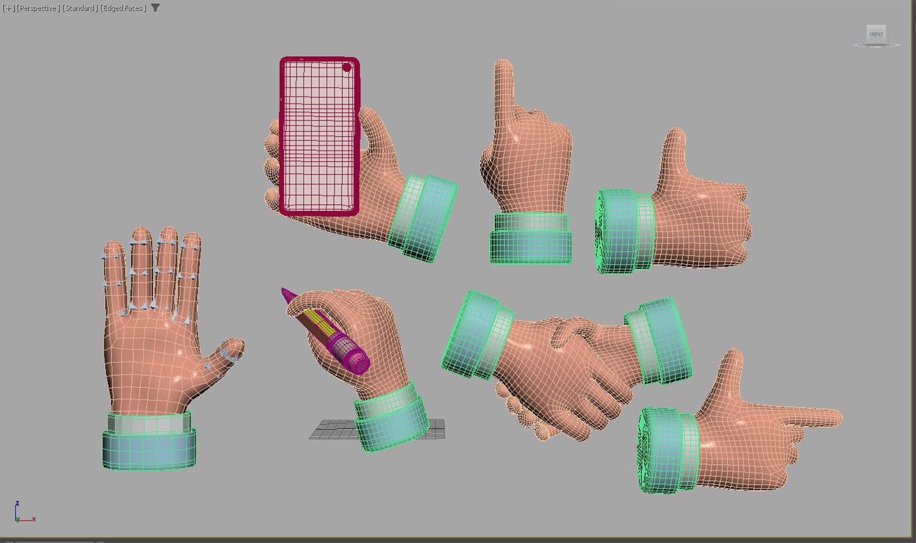 3D Stylized Cartoon Hands Animated Base - TurboSquid 2391687