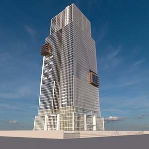 3D skyscraper 10 towers model