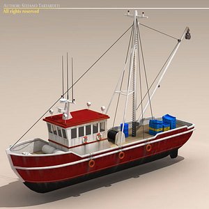 3D Small Fishing Vessel Model - TurboSquid 2062634