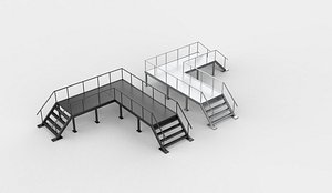Industrial Staircases 03 3D model