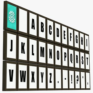 Wheel of Fortune Letter Boxes - TV Game Show Studio model