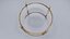 antiker eleganter Beistelltisch aus Messing, Gold und Glas