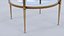 antiker eleganter Beistelltisch aus Messing, Gold und Glas