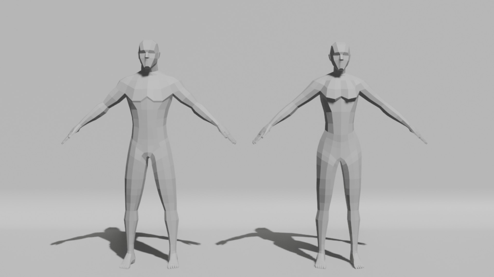 3D Simple Base Human Male Female Low Poly 3D Model - TurboSquid 2212608