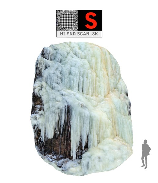 3d model icefall phenomenon nature