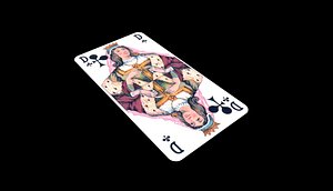 Game card queen 3D model